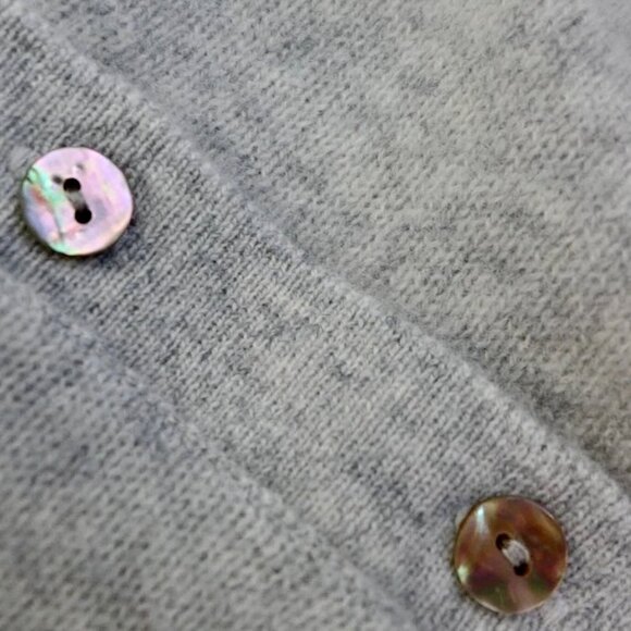 NEW Jason Wu Cashmere Collared Cardigan Sweater Gray Women's Size S - Picture 10 of 11